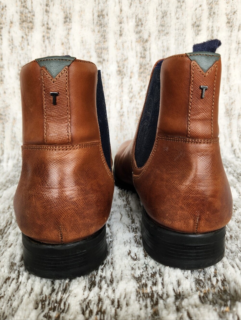 Ted Baker "Tradd" Leather Chelsea Boots Brown Leather | Men's Size 10 - Picture 4 of 12